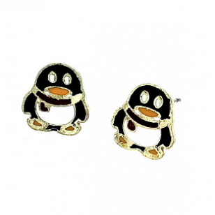 Oorbellen Emaille Pinguin